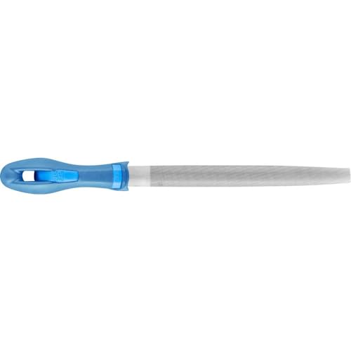 PFERD TOOLS Werkstattfeile Halbrund-spitz, 250mm, halbrund-spitze Feile, Kreuzhieb H2 auf zwei Seiten, inkl. Ergonomie-Feilenheft, 11235257 – fuer universelle Schrupp- und Schlichtarbeiten geeignet