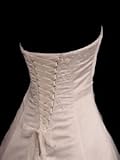 Wedding Gown Zipper Replacement Adjustable Fit Corset Back Kit Lace-Up IVORY CHIFFON