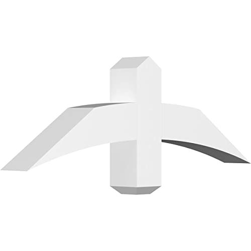 Ekena Millwork GBP036X12X0404BEL00 Bellingham Architectural Grade PVC Gable Bra…