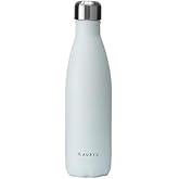 Auryu Best in Class Triple-Walled Insulated Stainless Steel Water Bottle, Keeps your Drinks Cold for up to 24 Hours and Hot for up to 12 Hours, Leak Proof, Make a Difference in the World, White, 17oz