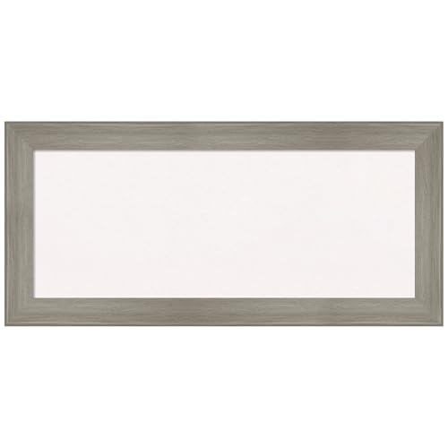 Amanti Art White Cork Board for Wall, 16x34 Vision Board with Grey Frame, Mediu…