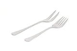 Serving Fork Set - Set of 2 Large and Medium Stainless Steel Serving Utensils by Mallets Bay