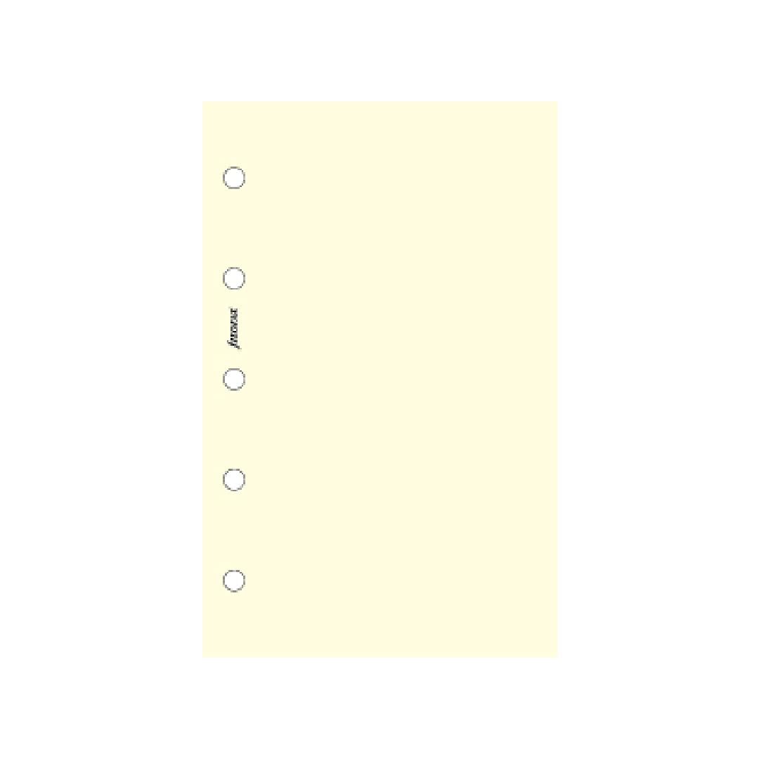 Filofax Mini Cotton Cream Plain Notepaper