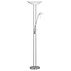 Eglo vloerlamp model BAYA met leesarm/in nikkel mat staal en gesatineerd glas/HV 1 x R7S 300 W 1 x G9 40 W/hoogte 180 cm…