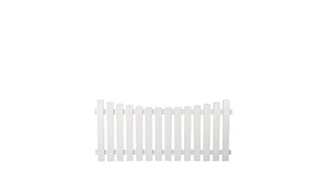 meingartenversand.de 5 x Kunststoff-Zaun/Zaun-Latten aus Kunststoff weiß im Maß 180 x 80 auf 70 cm - Tiefbogen - (Breite x Hö
