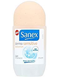 Sanex Sensitive Roll On Anti-Perspirant Deodorant 50ml (PACK OF 4) (Best Deodorant For Sensitive Skin Uk)