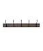 Amazon Basics Rectangular Wall-Mounted Farmhouse Metal, Coat Rack, 5 Hooks, Espresso