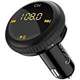 CHGeek Bluetooth 4.2 FM Transmitter 5V/2.1A [Smart Car Locator] Wireless Audio MP3 Player Radio Adapter Receiver Hands-Free Car Kit with Dual Port USB Car Charger & LED Display (Black)