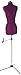 Dritz 20300 My Double Dressform with Tri-Pod Stand Adjustable Up to 63” Shoulder Height, Large, Plum