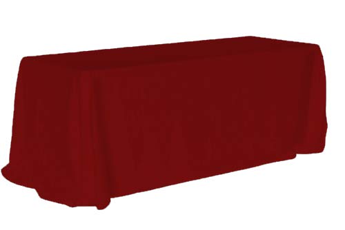 Sterling Mill Seamless Finish Polyester Rectangle Tablecloth for Weddings, Christmas Dinner Parties, Banquets and Events - White & Black (Christmas Red, 52"x70" Rectangle)