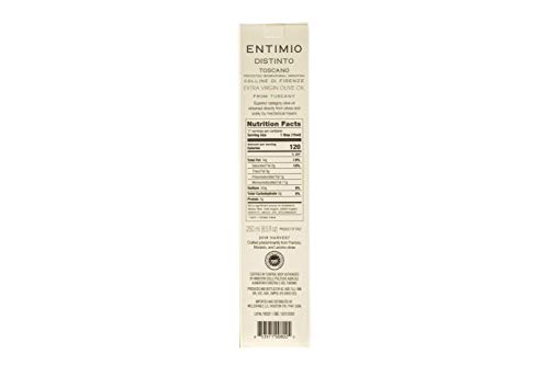Entimio Distinto | Medium Olive Oil Extra Virgin IGP Toscano | 2018 Harvest Italian Olive Oil from Italy, Tuscany, 2019 Gold Award | First Cold Pressed, Rich in Antioxidants | 16.9 (2 x 8.5) fl oz