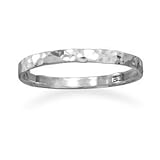 Small Baby or Childs Band Ring Hammered Sterling Silver, Sizes 2 to 4