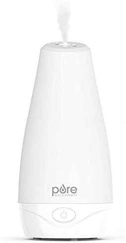 Pure Enrichment(ピュアエンリッチメント) アロマディフューザー コンパクトな100ml 水タンク イオナイザー装備 光の色変化オプションでリラックス – 自動停止機能 7時間連続稼働 Pure Enrichment(ピュアエンリッチメント) アロマディフューザー コンパクトな100ml 水タンク イオナイザー装備 光の色変化オプションでリラックス – 自動停止機能 7時間連続稼働