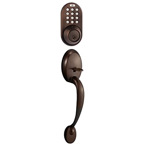 MiLocks BDF-02OB Electronic Touchpad Entry Keyless Deadbolt Handleset Combo at Amazon