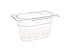 Rubbermaid Commercial Products Cold Food Insert Pan for Restaurants/Kitchens/Cafeterias, 1/9 Size, 4 Inches Deep, Clear (FG101P00CLR)