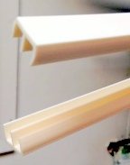  ポリカプラダン自作窓用引き違いレール（ホワイト系） 上下セット 