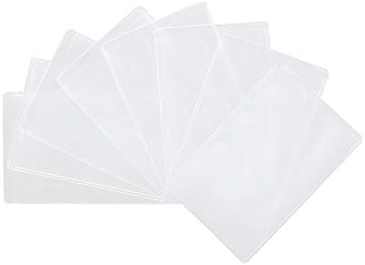 8pcs Transparent Plastic Vertical ID Credit Card Holder Protector Sleeve (8 pcs)