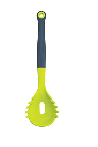 KitchenCraft Colourworks Multi Pasta Spoon / Spaghetti Measure Tool, Silicone, Apple, 28.5 cm
