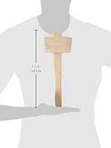 Silverline Wooden Mallet 115mm Hardwood Head Shaft Angled Face view 3