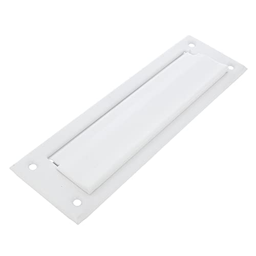 Amig - Witte brievenbus model 1 - Wand- of deurmontage - Brievenvanger met stalen deksel - 254 x 78 mm - Openingsafmetingen: 198 x 48 mm - Mat wit - Brievengleuf