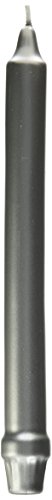 Zest Candle Taper Candles, 10-Inch, Metallic Silver Formal Dinner
