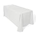Craft And Party Rectangle Tablecloth, 90 x 156 Inch White Tablecloth, 8ft Rectangle Table Cloth, Polyester Fabric Washable Tablecloth for Home, Party, Wedding or Restaurant Use.