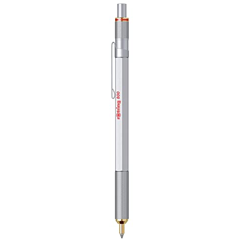 rOtring 800 Kugelschreiber | mittlere Spitze | silberner Tinte | schwarzer Schaft | nachfüllbar