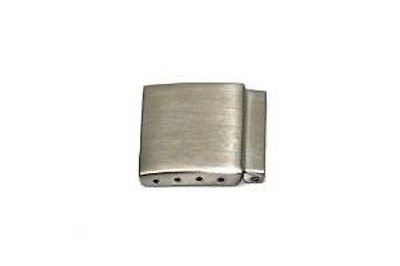 16MM SILVER STAINLESS STEEL WATCH BAND CLASP SPRING BRACELET EXTENDER LINK