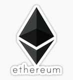 2pcs - Ethereum coin ! Symbol 4inch Cryptocurrency Digital Decal Sticker For Use On Laptop, Helmet, Car, Truck, Motorcycle, Windows, Bumper, and Wall/door Decal