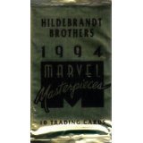 6 Pack Lot 1994 Fleer Marvel Masterpieces Factory Sealed Packs From Hobby Box - Each Pack Contains 10 Cards