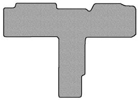 GMC Yukon Denali Floor Mat Carpet Custom Fit Replacements T-shaped rear With Serged Edging Black Fits 2003-2006 Avery's Floor Mat 3232-N