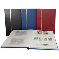 Stamp Stockbook-Book Format-Burgundy Red