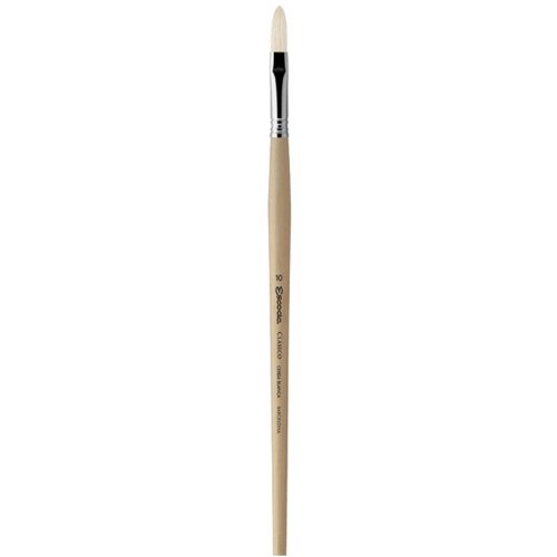 Escoda Clasico 5030 Oil & Acrylic Chungking White Bristle Paint Brush Long Filbert; Size 12