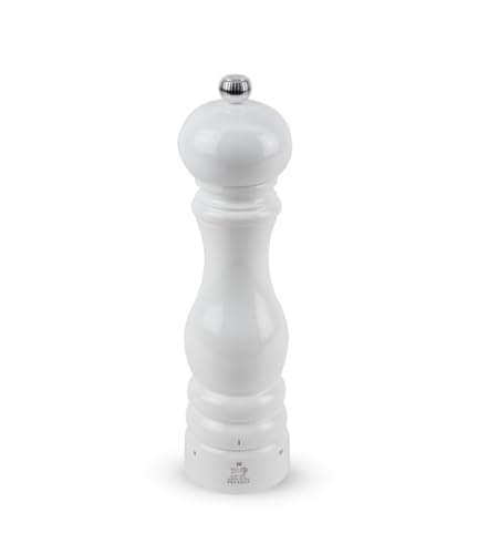 PEUGEOT - Salzmühle Paris u‘Select 22 cm - 6 voreingestellte Mahlgrade - Innovatives Zirlion-Mahlwerk für pulverfeines Salz - Aus PEFC-zertifiziertem Holz - Französisches Know-how - Weiß lackiert