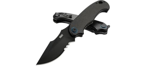 CRKT P.S.D. EDC Klappmesser - Veff-Verzahnung, Kohlefaser-Griff, Unterstütztes Öffnen, 7920K