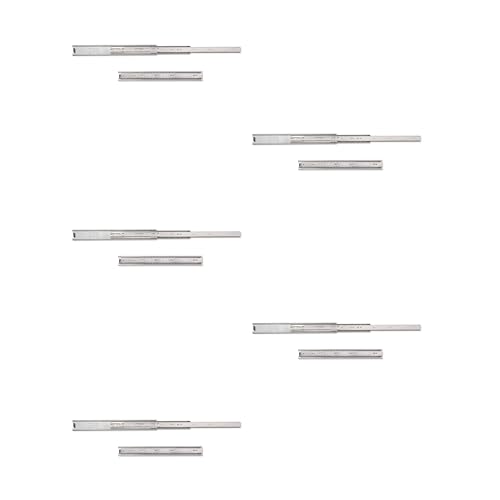 Emuca - Paar kogelschuivers/rails met totale uitgang, 45 x 350 mm, voor laden, 5 sets