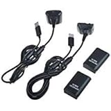 LoveCam 4800mAh Battery Pack + Charger Cable for Microsoft Xbox 360 Wireless Controller (2-Pack)