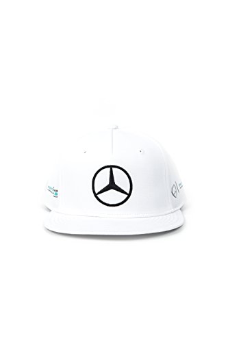 Mercedes Benz Petronas F1 Lewis Hamilton 2017 White Flat Brim Hat