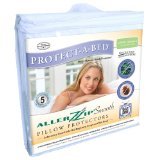 Protect-A-Bed AllerZip Smooth Waterproof Pillow Protector, Standard 21 by 27-Inch, 2-Pack