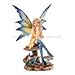 Pacific Giftware PTC 6 Inch The Magician Fairy Sitting on Mushrooms Statue Figurine