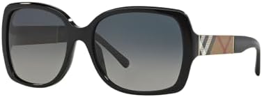 Burberry BE4375F 38538G Geometric Sunglasses Black Frame, Grey Lenses Amazon.com: BURBERRY Sunglasses BE 4375 F 38538G Vanessa  main image 4