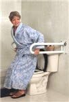 HealthCraft 28 Long Hinged P.T. Toilet Support Rail, Left Side, Powder Coated White by Healthcraft