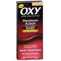 OXY Acne Medication Maximum Action Spot Treatment, Spot Treatment 0.65 oz (Pack of 4)