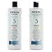 Nioxin System 5 Cleanser and Scalp Therapy Duo, Chemically Treated Hair, 2 Count