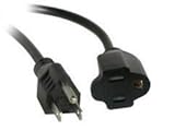C2G/Cables to Go 29931 Outlet Saver 16 AWG Power Extension Cord (5 Feet, Black)