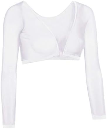 Quelife New Plus Size Seamless Arm Shaper Short Cropped Navel Mesh Cardigan Hot