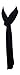 Annys Skinny Silky Solid Tie Scarf (Black)
