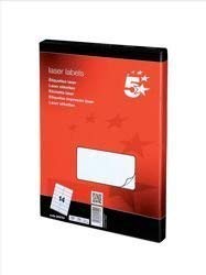 5 Star Addressing Labels Laser 14 per Sheet 99.1x38.1mm White [1400 Labels]