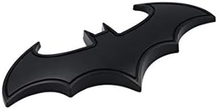 3D Metal Bat Car Emblem Auto Car Truck Motorcycle Badge Side Fender Tail Decals (Black)