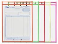 C-line Shop Ticket Holder, 9 x 12 Inches, Metal Eyelet, Neon Red (CLI43914)
